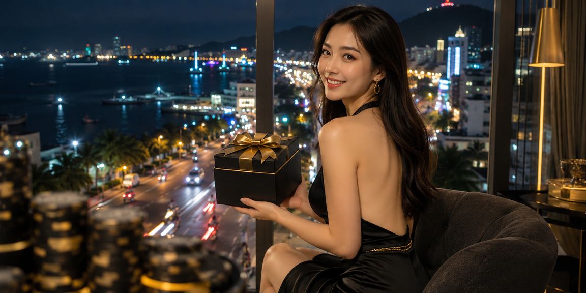 Ánh đèn neon sôi động tại khu vực giải trí ven biển Vũng Tàu về đêm